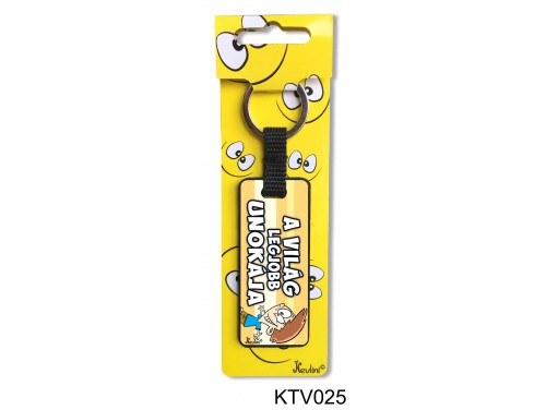 (KTV025) Vicces kulcstartó 7,5 cm - A világ legjobb unokája - Ajándék unokáknak